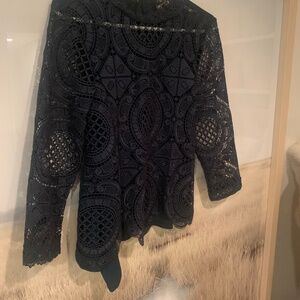 Anthropologie Lace Green Top Small